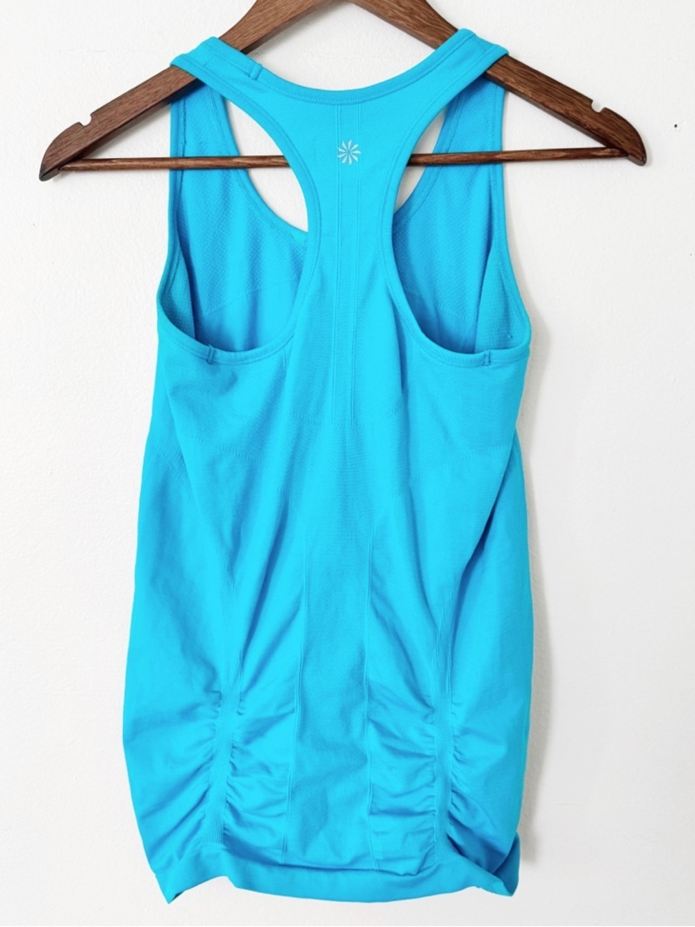 Athleta Bright Turquoise Racerback Tank with Front Ruching medium - Picture 6 of 6